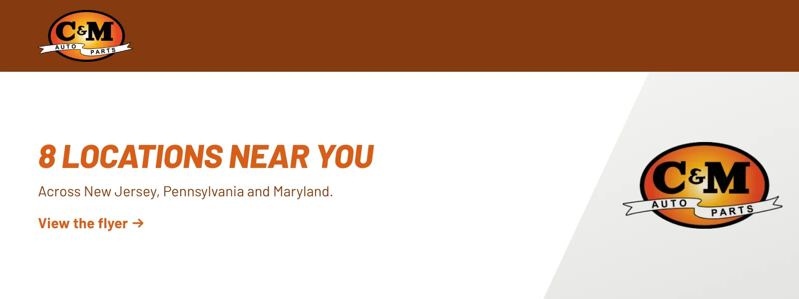 8 locations near you. Across New Jersey, Pennsylvania and Maryland. View the flyer (PDF).